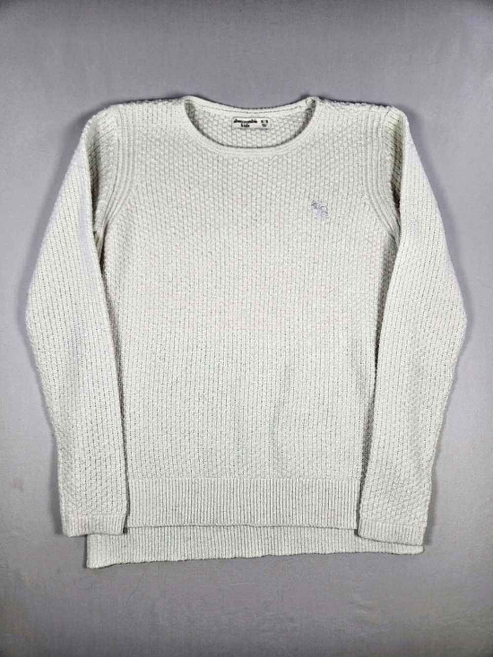 Abercrombie Kids Girls Cream Textured Knit Pullover Sweater Size 15/16